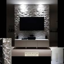 Stein Fake Als Verkleidung Einer Tv Ruckwand Besonderheit Glatt Verputzte Kan Wandverkleidung Stein Wohnzimmer Wohnzimmer Tv Wand Ideen Steinwand Wohnzimmer