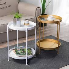 Let's play hide and seek with our storage… i guarantee you wouldn't be able to find it here! Nordic Simple Iron Storage Rack Double Small Coffee Table Home Furniture Living Room Diy Round Side Space Saving Kitchen Storage Holders Racks Aliexpress