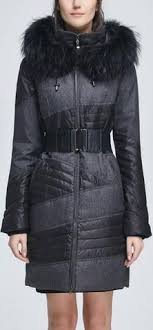 Fur Hooded Down Coat Dark Grey Mont Deri