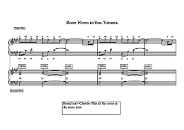 Œ œ œ œ œ œ œ œ œ œ œ œ œ œ ˙œœœ ˙. River Flows In You Duet For Piano Teaching Resources
