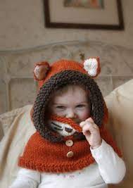 Versatile and warm, they have no loose ends to. Knit Fox Hood Cowl Face Mask Rene X Pdf Knitting Pattern X Etsy Strickmuster Baby Stricken Und Hakeln Babymutze