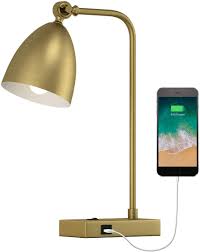 How to make lamps from junk and other upcycled stuff. Oyears Usb Desk Lamp Mid Century Modern Reading Lamp Office Metal Gold 18 Work Lamp For Bedroom Living Room Table Lamp Adjustable Head Matte Gold With Led Bulb Amazon Com