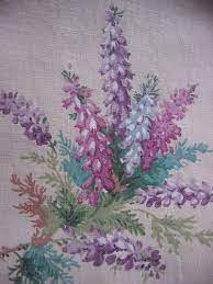 Heather Fabric Heather Flower Tatting Vintage Textiles