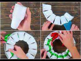 Lampadario di bicchieri avrai bisogno: Come Fare Una Ghirlanda Con I Bicchieri Di Plastica Youtube