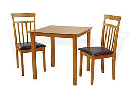 Dining Kitchen 3 Pc Set Square Table 2 Warm Chairs In Maple Finish Modern Kitchen Tables Kitchen Sets Square Tables