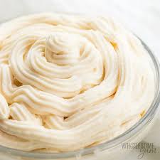 Next, sift 1/2 cup of organic powdered sugar over the bowl and beat until smooth. Low Carb Keto Cream Cheese Frosting Recipe Video Wholesome Yum