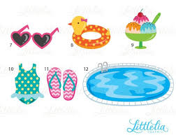 Madchen Schwimmbad Partei Clipart Schwimmbad Partei Cliparts Etsy Party Clipart Girls Pool Parties Summer Clipart