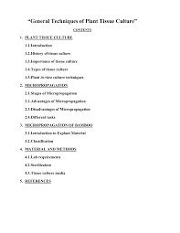 Maybe you would like to learn more about one of these? Pdf General Techniques Of Plant Tissue Culture