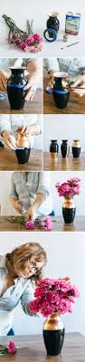Simple and easy to make. Diy Wedding Centerpieces Gilded Gold Vases