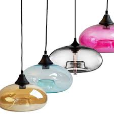 Mason Glass Pendant Light In Amber Blue Grey Pink The Lighting Outlet