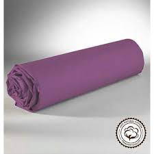 Violet '(deep purple) rabat de 25 cm (pour matelas jusqu'à 23 cm d'épaisseur). Drap Housse Violet 140x190 Cm 100 Coton 2 Personnes Achat Vente Drap Housse Cdiscount
