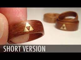 How to make a wooden ring with inlay. Time Lapse Making A Bent Wood Ring With Brass Triforce Inlay Wood Rings Diy Wood Rings How To Make Rings