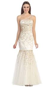 Eureka Fashion 3701 Gold Beaded Asymmetric Mermaid Dress In 2021 Wholesale Evening Dresses Formal Bridesmaids Dresses Gold Mermaid Prom Dresses