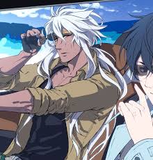 Dark Skinned Anime Guy With White Hair Guys With White Hair Anime Guys White Hair Dark Skin