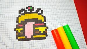 Como Hacer La Hamburguesa De Fortnite Pixel Art Pixel Art Tutorial De Arte Dibujos En Cuadricula