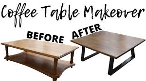 Add a crochet runner doily, a pretty candle, or whatever, and you now have a beautiful coffee table! Before After Coffee Table Makeover Youtube