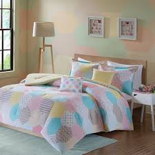 This set of round crib bedding caught my eye right away and from that minute, our bubblicious baby room design began to take shape. Geometric 5 Pieces Kids Girl Bedding Set Cotton Childrens Bedroom Bed Comforters Uhk10 0006 Pink Yellow Teal Urban Habitat Kids Trixie Full Queen Comforter Sets For Girls Home Kitchen Bedding Sets Collections