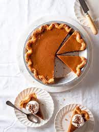 Perfect Pumpkin Pie With Roasted Sugar And Chai Spices Rezept Mit Bildern Einfacher Nachtisch Kurbiskuchen Backen