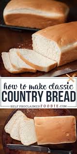 How To Make Country Bread Homemade Bread Easy Bread Recipes Homemade Homemade Bread