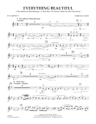 Samuel R Hazo Everything Beautiful Bb Clarinet 2 Sheet Music Pdf Notes Chords Festival Score Concert Band Download Printable