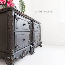 Black stain can be applied right over any existing finish. How To Create A Black Wash Paint Finish Salvaged Inspirations Girls Bedroom Furniture Painted Night Stands Painting Furniture Diy