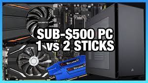 These laptops under $500 have adequate system memory and processor speed for basic tasks and everyday computing, like streaming music and youtube videos, keeping up with social media, or writing papers for class. Gaming Pc Build Under 500 For Cyber Monday 1 Vs 2 Sticks Of Ram 1050 Vs 560 Gamersnexus Gaming Pc Builds Hardware Benchmarks