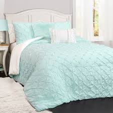 4pc Twin Ravello Pintuck Comforter Set Light Aqua Lush Decor Comforter Sets Bedroom Comforter Sets Kids Comforter Sets
