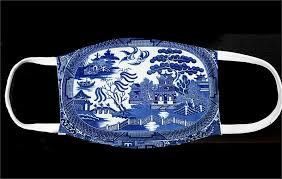 Shop blue willow at replacements, ltd., one of 460,000 new and retired dinnerware, crystal, silver, and collectible patterns, plus vintage pattern: Fm1386 Blue Willow Face Mask