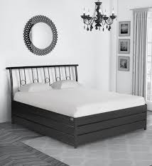 Maybe you would like to learn more about one of these? Buy Metallika Manila King Size Bed With Storage In Black Finish By Furniturekraft Online Modern King Size Beds Beds Furniture Pepperfry Product