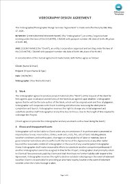 Writing a cover letter is essential when applying for jobs. Video Designer Agreement Templates At Allbusinesstemplates Com