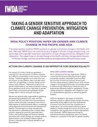Iucn position papers highlighting the role of nature prepared for the conference of the parties to the united nations framework convention on climate change (unfccc) latest iucn position papers iucn's key messages for unfccc cop24 Iwda Climate Change Policy Position Paper Iwda