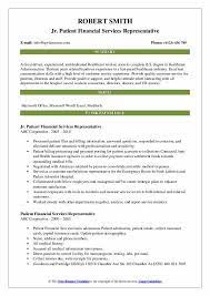 Reimb hc anl 4 reports to: Patient Financial Services Representative Resume Samples Qwikresume