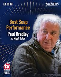The amazing @paultjbradley has been shortlisted for Best Soap Performance  at the 2026 @tvchoicemagazine Awards. Head to the link in our bio to show  your support! #EastEnders #TVChoiceAwards