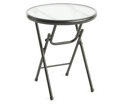 Wilson Fisher 16 Round Glass Top Folding Side Table Big Lots Side Table Metal Garden Table Table