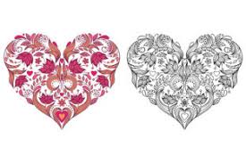 All of our coloring pages and sheets are free and easy to print! Floral Hearts Coloring Pages Graphic By Fatamorganaoptic Creative Fabrica
