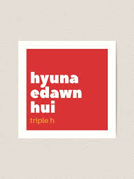Listen to triple h on spotify. Kpop Triple H Hyuna Hui E Dawn Logo Kunstdruck Von Blossomjin Redbubble