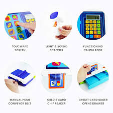 Maybe you would like to learn more about one of these? Boley Millennial Tablet Cash Register Toy Cashier Station With Aa Battery Calculator Play Scanner And Credit Card Reader Play Food Pretend Money Great Learning Resource For Your Toddler Pricepulse