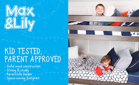 Amazon Com Max Lily Low Bunk Bed Twin White Furniture Decor