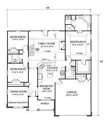 655967 3 Bedroom 2 Bath Traditional Farmhouse With Split Floor Plan And Formal Dining Room House Plans Family House Plans Open House Plans