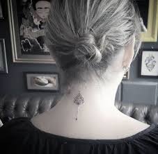 Tiny Neck Tattoos For Women All My Tattoos Are Extremely Meaningful So That Types Of Tattoos H Back Of Neck Tattoo Neck Tattoos Women Rose Tattoos For Women