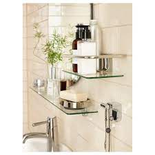2 tier glass corner shelves shelf bathroom bath. Kalkgrund Glass Shelf 24 5 8x4 3 8 Ikea