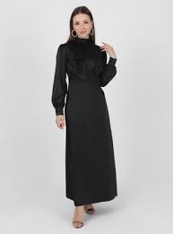 SEMRA AYDIN Black Modest Evening Dress