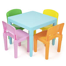 Kids plastic table and chairs : Humble Crew Kids Plastic Table 4 Chairs Modern Brights Toys R Us Canada