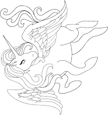 Flying unicorn zum kleinen preis hier bestellen. Coloring Page Unicorn With Wings Novocom Top