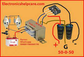 For Transistor Amplifier Circuit Need Minimum 35 0 35 Voltage So We Make An Inverter Cir Circuit Diagram Electrical Circuit Diagram Electronic Circuit Projects