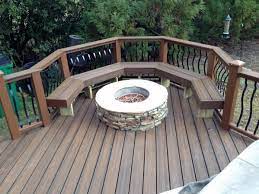 This is one of the most important things you can do when installing a fire pit since it provides a fireproof buffer between the radiant heat of the fire pit and the wood of the deck. Top 50 Best Deck Fire Pit Ideas Wood Safe Designs