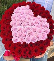 Hugs Kisses Hand Tied Premium Bouquet Areka Flowers Valentines Flowers Beautiful Rose Flowers Red And Pink Roses