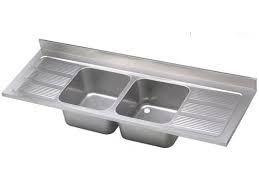 Commercial handmade double bowl stainless steel kitchen sink with drainboard. 2 Bowl Kitchen Sink Stainless Steel With Drainboard Industrial Bravo Inox S R Sinks Kitchen Stainless Double Kitchen Sink Kitchen Sink Stainless Steel