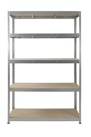 Conditionné par 1, composé de 1 colis. Etagere Robbust 1100 5 Plateaux Bois Metal 40x120x180cm Bricomarche