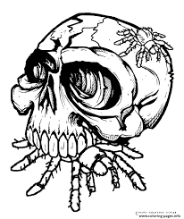 Starfish zentangle coloring page printable. Skulls Eat Spider Coloring Pages Printable